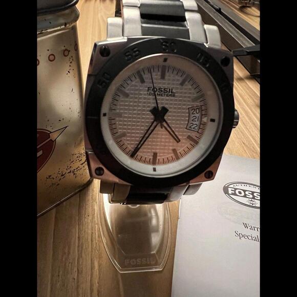 FOSSIL BLUE AM4035 ALL STAINLESS STEEL MEN'S WATCH - Picture 2 of 9